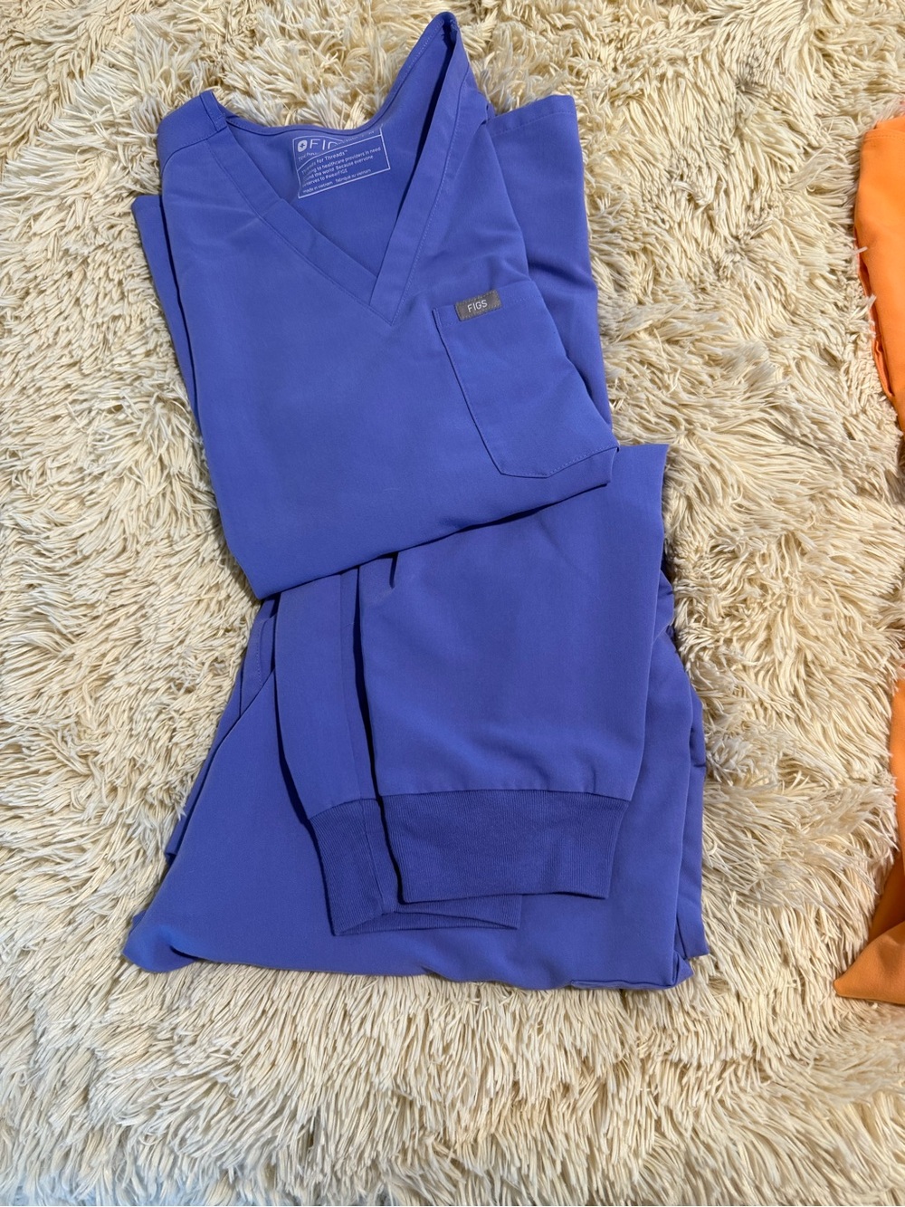 FIGS Blueberry V-Neck Scrub Set